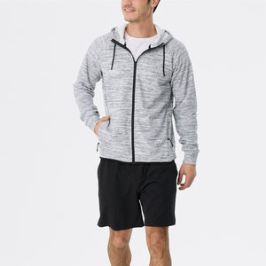 Sudadera con Capucha para Hombre de Alta Calidad, Poliéster y Felpa en el Interior, Logotipo Personalizado o OEM, Nueva, Talla Grande, Cierre de Cremallera, Primavera-Otoño, Color Liso - Product Image 3