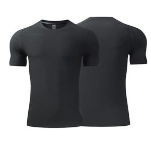T-shirt de sport noir personnalisé de haute qualité pour la gym et le fitness – Respirant et séchage rapide – Vente en gros - Product Image 1