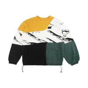 Suéter Personalizado para Hombre, 100% Algodón, Cuello Redondo, Otoño e Invierno, Patrón Abstracto Multicolor, Tejido de Punto, Suministro ODM - Product Image 4