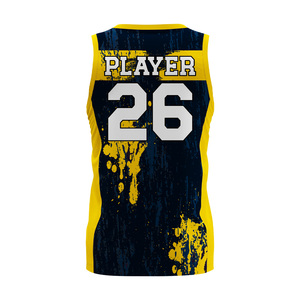 Maillots de basket personnalisés pour adultes, en mesh respirant, avec nom, logo et numéro d'équipe imprimés, faible MOQ, haute qualité - Product Image 3