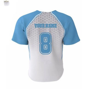 Maillot de baseball pour hommes, logo d'équipe personnalisé, bleu uni, coupe-vent, imperméable, 100% polyester, uniformes de baseball pas chers - Product Image 3