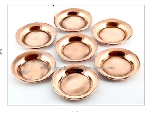 Ensemble de 7 plateaux d'offrande en cuivre tibétain pour brûleur d'encens, bol d'offrande rituel aromatique, bol d'offrande pour la saison automne/printemps - Product Image 1