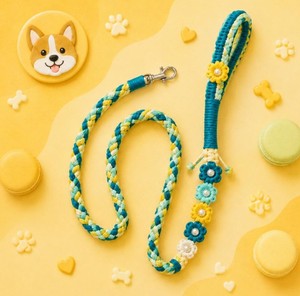Premium Heavy Duty Eco-Friendly 100% Cotton <b>Dog</b> <b>Leash</b> with Animal Print and Modern Bowknot Design - Product Image 1