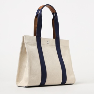 Fashion <b>Medium</b> <b>Size</b> Canvas Tote <b>Bag</b> Non Woven Rope Handles Customizable Closure Reusable Eco-Friendly Cotton Shopping Market - Product Image 3