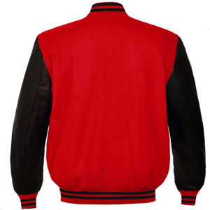Veste universitaire personnalisée à motif géométrique bleu marine et blanc avec rayures dorées Vegas, à capuche, imperméable, 100% laine, unisexe - Product Image 1