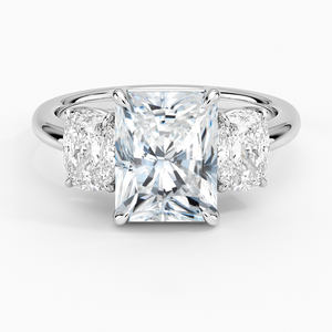 Faye Elongated Cushion Radiant Cut Moissanite Solitaire Engagement <b>Ring</b> 14K Gold Plated GRA Certified - Product Image 5