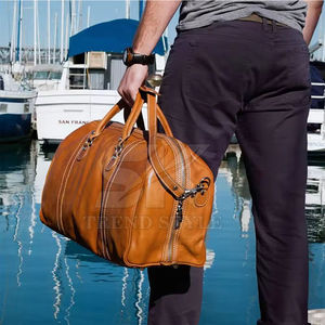 Bolsa de Viaje de Cuero Genuino para Hombre, Marca Famosa, Color Vino Tinto, Piel de Vaca Natural Lisa, Estilo Moderno - Product Image 2