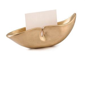 Porta Tarjetas de Visita de Latón Hecho a Mano - Decoración Moderna para Mesa de Boda - Product Image 2