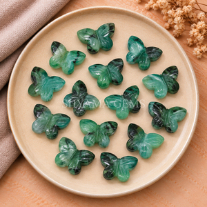 Cuentas de Piedras Preciosas Facetadas en Forma de Mariposa Esmeralda de 13 mm para la Fabricación de Joyas, Cuentas Sueltas al por Mayor, Suministros para Manualidades - Product Image 4