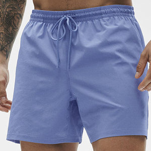 Shorts de sport pour hommes, écologiques, couleur unie, respirants, séchage rapide, pour la course à pied, la remise en forme, l'entraînement, shorts athlétiques d'été - Product Image 1