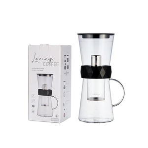 2-in-1 Borosilicate Glass Carafe Coffee <b>Maker</b> <b>Cold</b> <b>Brew</b> Ice Drip 600ml Capacity Modern Design Includes Stainless Steel Lid - Product Image 4