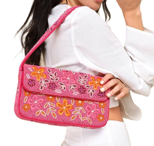 Bolso de Mano Personalizable con Bordado Floral y Cuentas, Diseño Moderno, Impresión Tipográfica, Bolso Bandolera de Lujo - Product Image 5