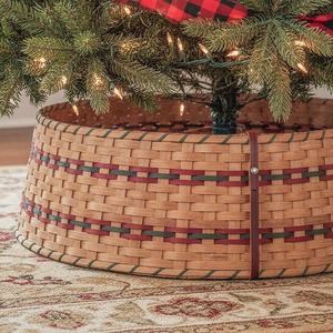 Jupe de sapin de Noël ronde en rotin, faite à la main, style bohème traditionnel, support de panier de sapin de Noël tressé, fabriqué au Vietnam - Product Image 2