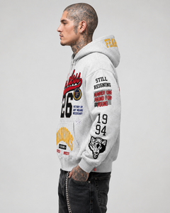 Sweat-shirt à capuche zippé personnalisé pour homme, avec broderie et appliqué lettres, style streetwear décontracté, fabricant sur mesure, faible MOQ - Product Image 2