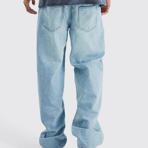 NURJENNA INDUSTRIES Jeans de Mezclilla Lavados y Desgastados Estilo Urbano de Alta Calidad, Corte Regular, con Logotipo, Ecológicos y Lavables para Hombre - Product Image 2