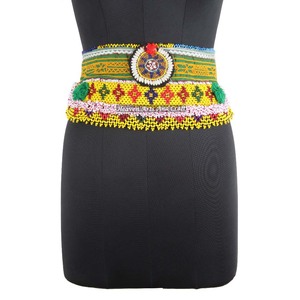 Vintage Belt Belly Dance Bead Afghani Traditional Waist Belt Kuchi Tribal BB047 <b>Old</b> Banjara Real Vintage Handmade Beaded Belts - Product Image 1