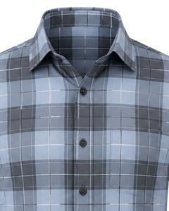 เสื้อเชิ้ตผู้ชายลายสก็อตสีฟ้าอ่อน แบรนด์ Manufacturer แขนยาว ติดกระดุม ผ้าฝ้าย สวมใส่ได้ทั้งแบบลำลองและเป็นทางการ เหมาะสำหรับใส่ทำงาน รับตัดเย็บตามสั่ง - Product Image 5