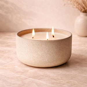 Recipiente Moderno de Cerámica para Velas, Cuenco Ancho Resistente al Calor, Pared Gruesa, Acabado Mate Suave, Reutilizable, Decoración del Hogar, Soporte para Velas de Varias Mechas - Product Image 1