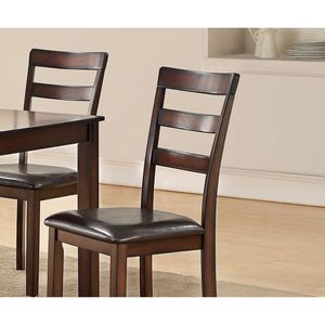 Set da Pranzo Classico Rettangolare 6 Pezzi con 4 Sedie Laterali e Panca in MDF e Legno di Gomma per Arredamento Sala da Pranzo - Product Image 3