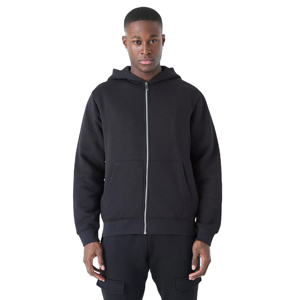 Sweat-shirt thermique zippé personnalisable pour homme en coton épais 100 %, motif uni, polaire respirant avec poches, idéal pour l'hiver – Prix abordable - Product Image 1