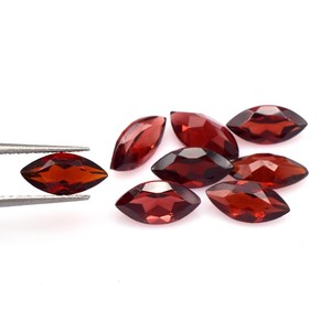 Granate Rojo Natural 3.50x7mm Corte Marquesa Facetado Calibrado Piedra Preciosa Suelta Certificada para Fabricación de Joyas Proveedor Mayorista - Product Image 2