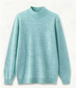 Sweat-shirt en molleton à col montant pour femme, automne/hiver, impression personnalisée sur le devant, broderie de logo, streetwear, pull-over, service OEM ODM - Product Image 1