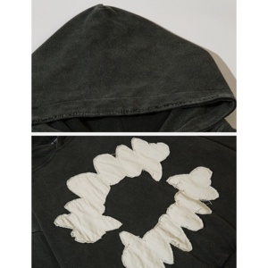 เสื้อฮู้ดซัก2025โอเวอร์ไซส์ผ้าคอตตอนมีฮู้ดผ้าซักแบบกำหนดเอง - Product Image 5