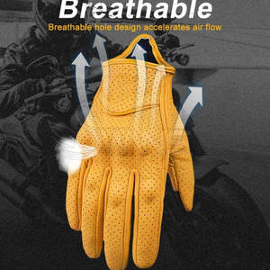 Guantes de Cuero Transpirables con Pantalla Táctil para Hombre, Estilo 2026, Alta Calidad, Venta al Por Mayor - Product Image 3