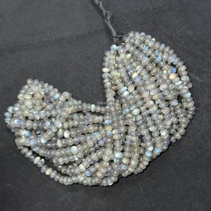 Cuentas redondas lisas de labradorita brillante AAA, tira de 16 pulgadas, 5-6 mm, cuentas de piedras preciosas de labradorita natural para la fabricación de joyas al por mayor - Product Image 3