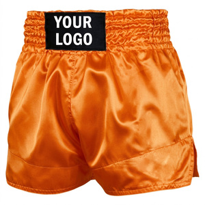 Pantalones Cortos de Muay Thai Personalizados al por Mayor con Logotipo, Pantalones de Entrenamiento de Satén para Kickboxing, OEM, MOQ Bajo, Equipo de Artes Marciales - Product Image 1