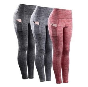 Leggings de sport taille haute pour femme, à coutures, séchage rapide, compression, pour la gym, le fitness, le jogging, grande taille, imprimé yoga - Product Image 1