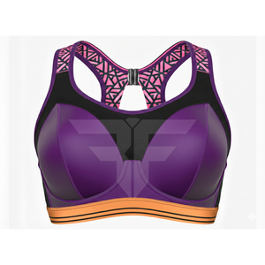 เสื้อชั้นในกีฬาสำหรับผู้หญิง สีพื้นเรียบง่าย ระบายอากาศได้ดี แห้งเร็ว รองรับปานกลาง เหมาะสำหรับออกกำลังกาย - Product Image 2