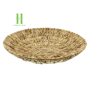 Vietnam Factory's Customizable Eco-Friendly Boho <b>Water</b> Hyacinth Tray Basket Storage Serving Food <b>Container</b> OEM Made in Vietnam - Product Image 5