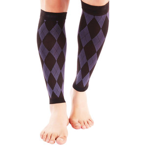 Compression Sleeves Leg Sleeves Men and Women Pattern Compression Stretchable Calf Support Sleeves Fitness <b>Safety</b> - Product Image 1