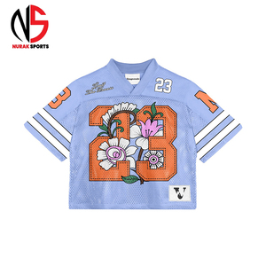 เสื้อเจอร์ซีย์ตาข่ายคุณภาพสูงทรงโอเวอร์ไซส์ ไหล่ตก พร้อมโลโก้สั่งทำ วัสดุตาข่าย สตรีทแวร์ รับผลิตแบบ OEM ปี 2026 - Product Image 5