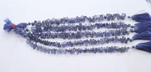 Perles de Briolette en Iolite Naturelle Facettée Forme Goutte d'Eau 4x6-5x8 MM, Perles Goutte d'Eau en Pierre Gemme Iolite Facettée, Perles Iolite en Forme de Larme Facettées - Product Image 6