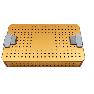 Sistema de Contenedores de Esterilización de Aluminio Anodizado con Tapa Perforada, Caja de Almacenamiento de Instrumentos Quirúrgicos Reutilizable para Uso Médico - Product Image 3