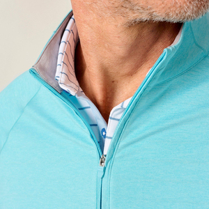 Custom High Quality Logo Men <b>Winter</b> <b>Fleece</b> Cotton QUICK DRY Knitted Quarter Zip Windproof Breathable Performance Golf Pullover - Product Image 5