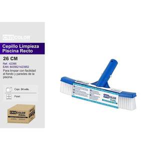 Brosse de nettoyage de piscine droite de 26 cm, outil et accessoire essentiels pour le nettoyage de piscine - Product Image 1