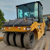 Rouleau compresseur routier Caterpillar CW34 LRC d'occasion 2019 à vendre, compresseur d'asphalte à pneus pneumatiques, machine lourde avec moteur d'origine