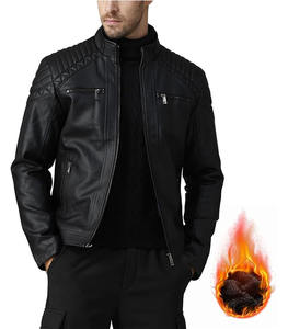 Blouson matelassé élégant noir en similicuir pour femme, fermeture à bouton unique, col roulé, hiver, séchage rapide, respirant, robuste, style motard - Product Image 3