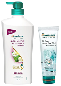 Shampoo anti-chute de cheveux 700 ml avec nettoyant visage au citron pur 150 ml, combo conçu pour le soin du cuir chevelu, le nettoyage et la nutrition. - Product Image 2