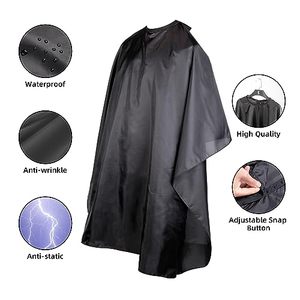 Lot de 5 capes de coiffure personnalisées imperméables pour salon, avec broderie et impression de logo, pour coiffeur et barbier - Product Image 5