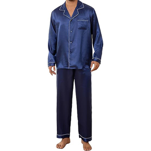 Travel Ready <b>Men</b> Night Suit Short Sleeve V Neck Shorts <b>Set</b> Drawstring Waist Soft Breathable Lightweight <b>Pajamas</b> - Product Image 1