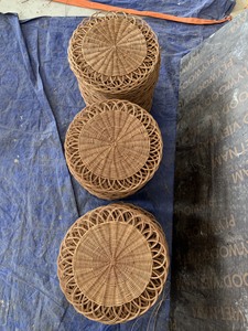 Natural Eco Rattan Placemat | Handmade Woven <b>Mat</b> | Perfect for Summer BBQ & Alfresco Meals - Product Image 3