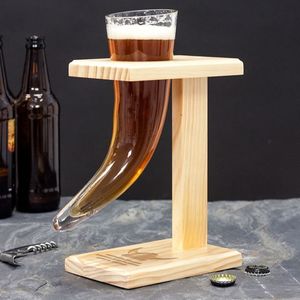 Natural Finish Viking Horn <b>Mug</b> with Stand - Product Image 3