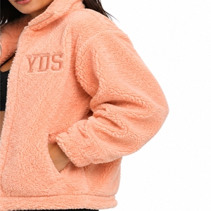 Women's Sherpa <b>Fleece</b> <b>Jacket</b> Premium Sherpa <b>Fleece</b> Fabric Soft Warm Cozy Lightweight <b>Teddy</b> Full Front Zipper Sherpa <b>Jacket</b> - Product Image 6