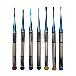 Kit de 7 Piezas de Elevadores de Raíz Manuales de Alta Calidad PDL, Instrumento Quirúrgico Dental de Acero Inoxidable para Extracción y Proximación de Raíces - Product Image 1