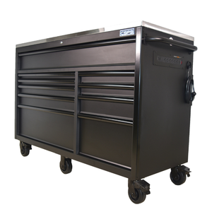 Matte Black Powder Coated Steel 10 <b>Drawer</b> Tool Cabinet Family keywords: for Garage Workshop Storage Use - Product Image 3