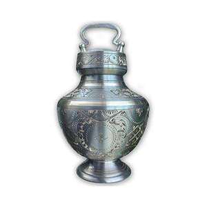 Modern European Style Metal Teardrop Pet <b>Urns</b> for Dog and <b>Cat</b> Ashes High Quality Floral Finish - Product Image 5